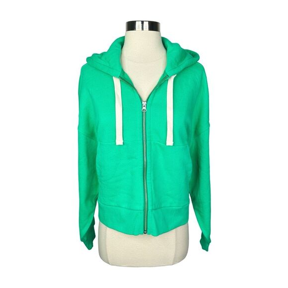 Everlane The Track Organic Cotton Hoodie - Jade Green - Size Small - Picture 2 of 5